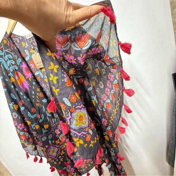 Natural Life  Nandita Tassel Floral Kimono One Size NWT - Picture 6 of 11